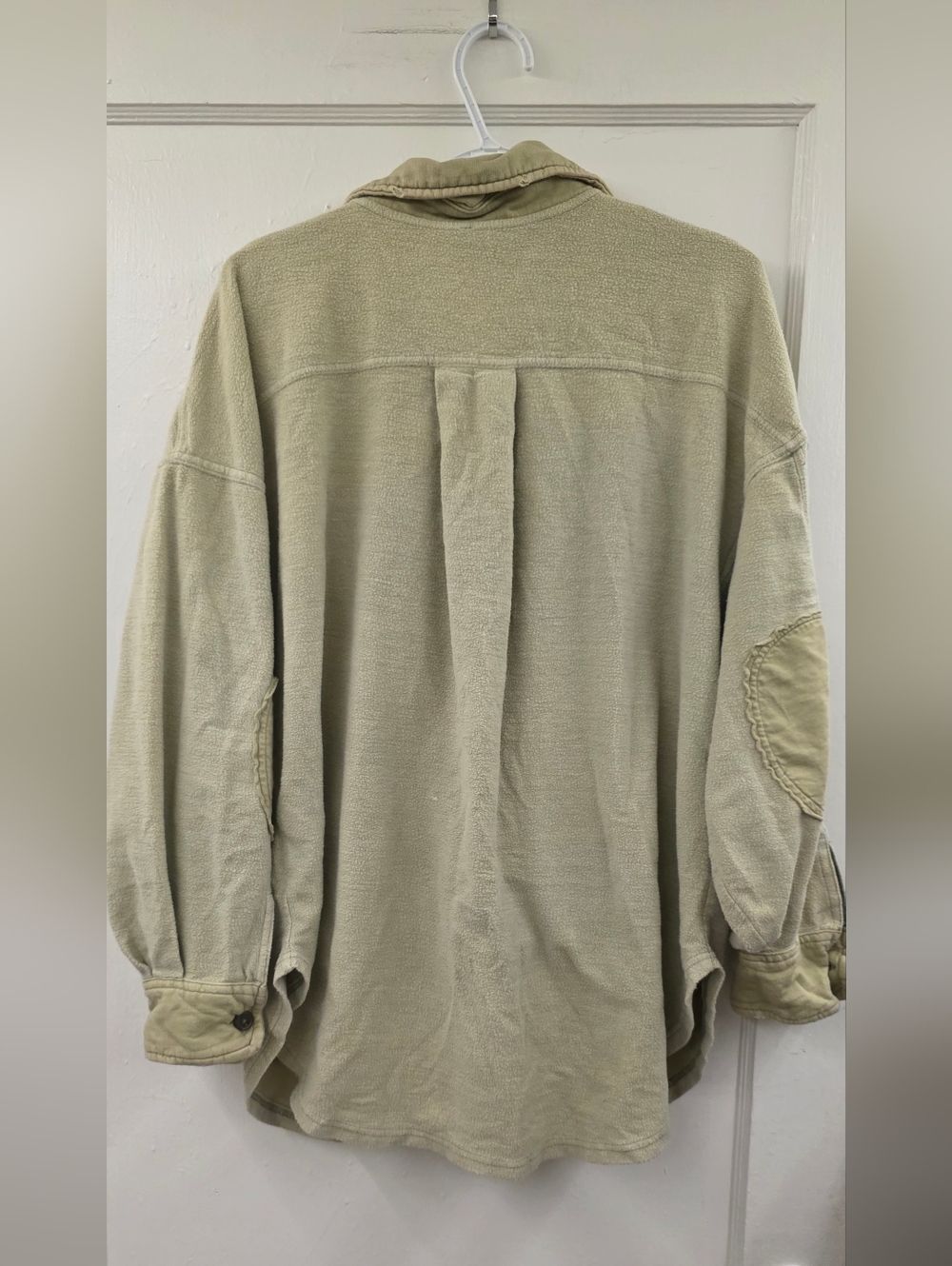 Free People Sierra Oversized Shirt Jacket Shacket Sage Green Size Small - Picture 2 of 11